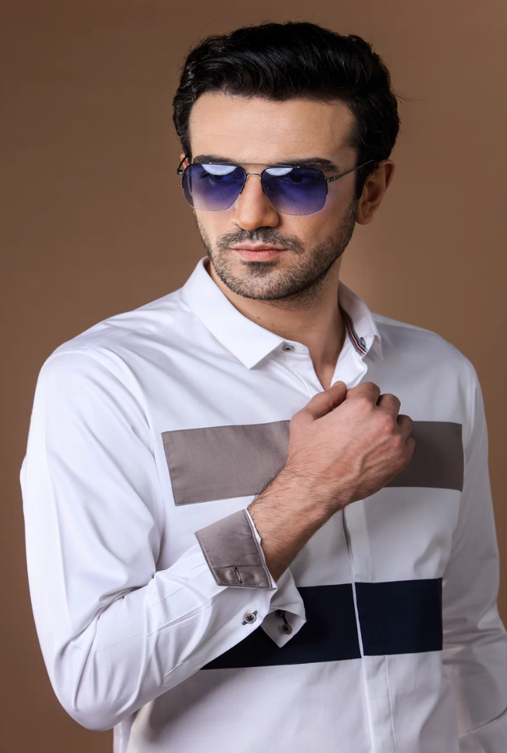 DOUBLE LAYERED WHITE SHIRT
