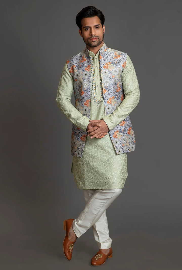 Multi Colour Open Bundi Set