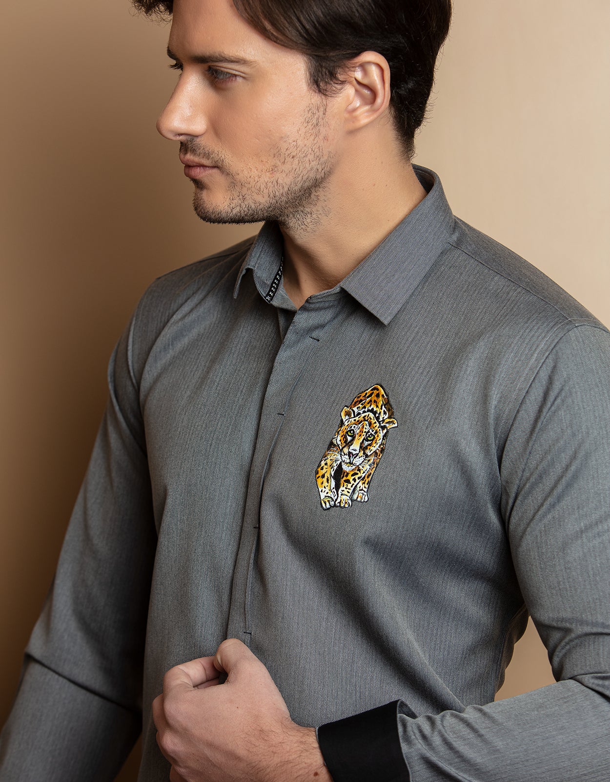 WALKING PANTHER HAND PAINTED SHIRT