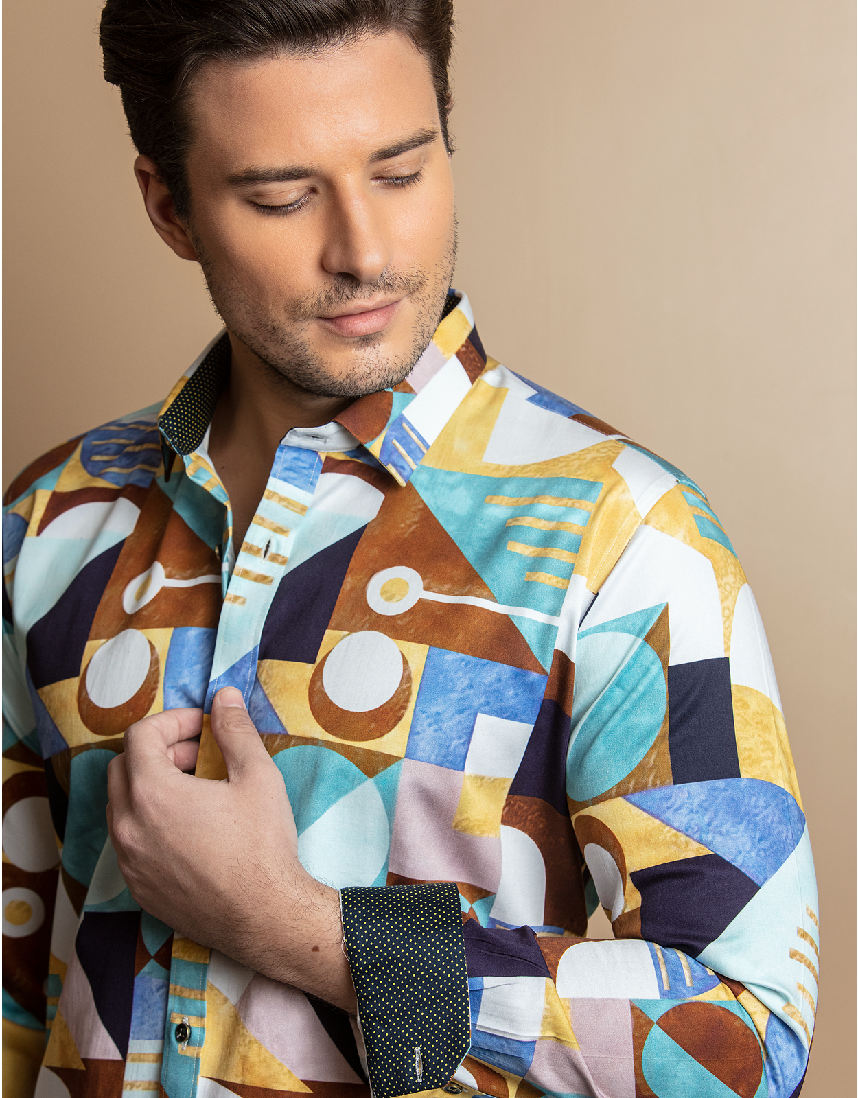 COLOURFUL GEOMETRY PRINT SHIRT