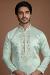 SEA GREEN APPLIQUE KURTA SET