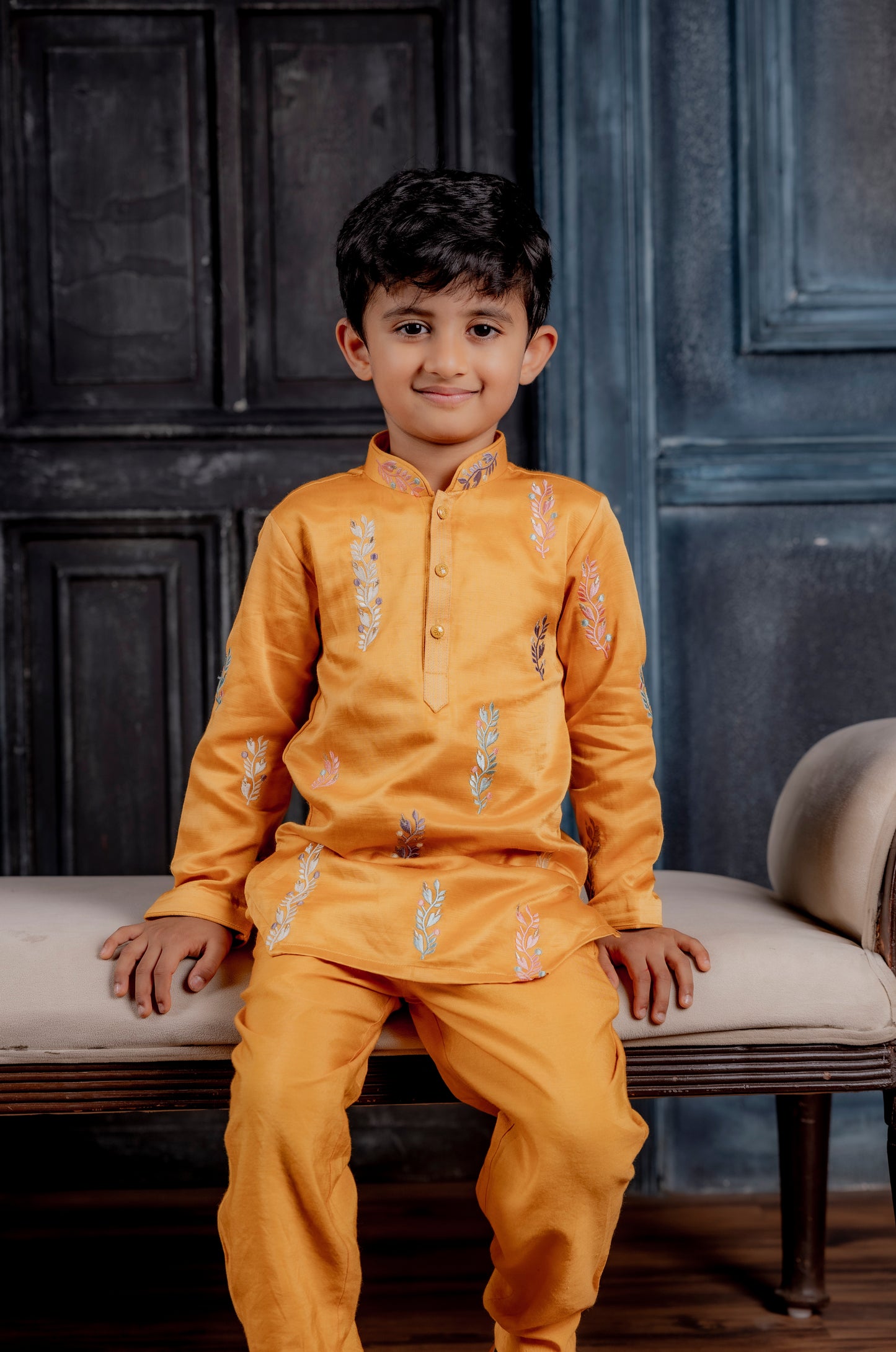 MUSTERD SILK KURTA