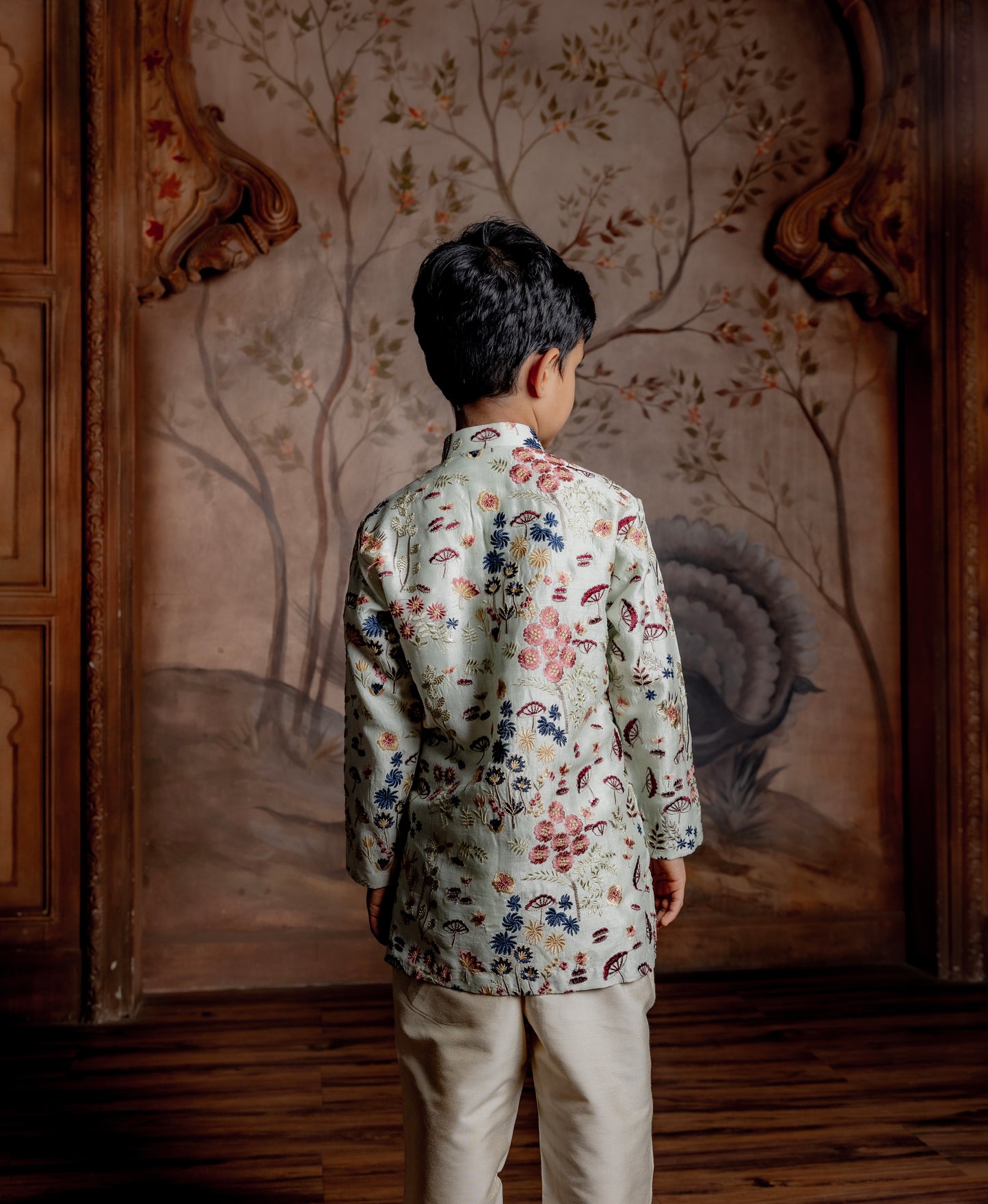 PRTINTED FRONT OPEN KURTA