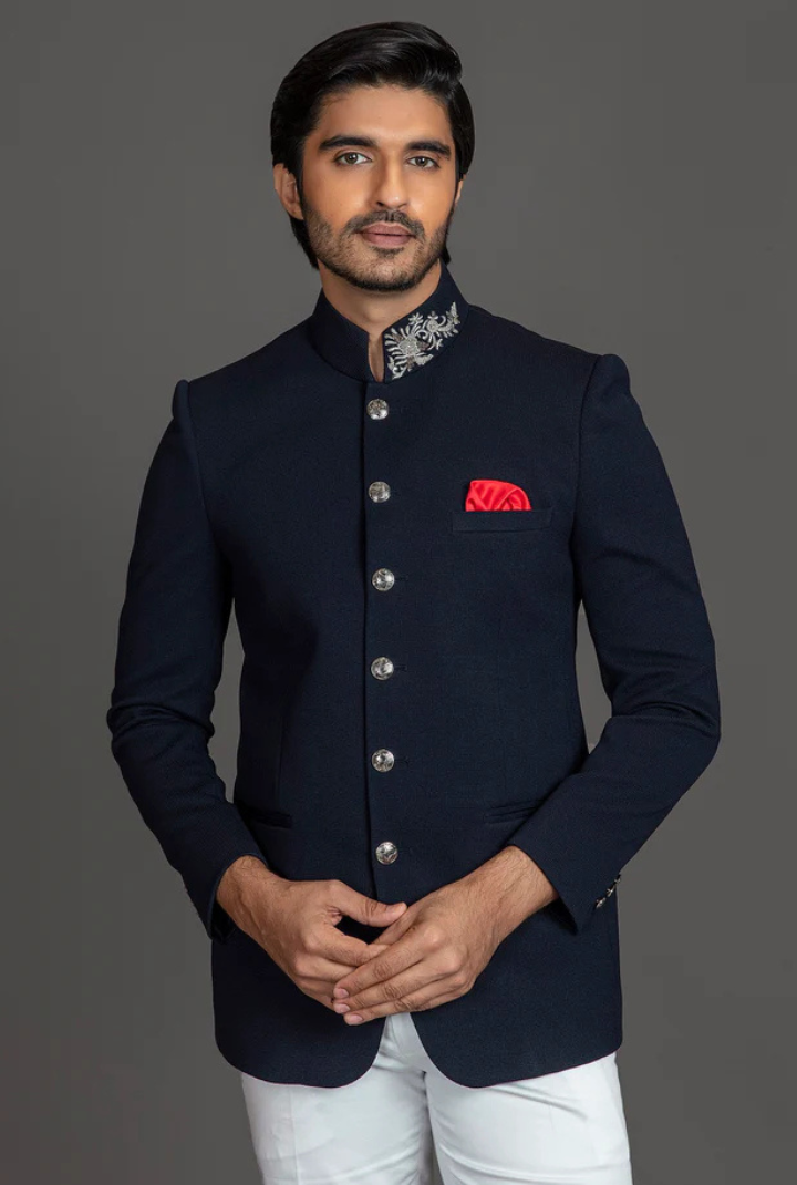 NAVY BLUE BANDHGALA