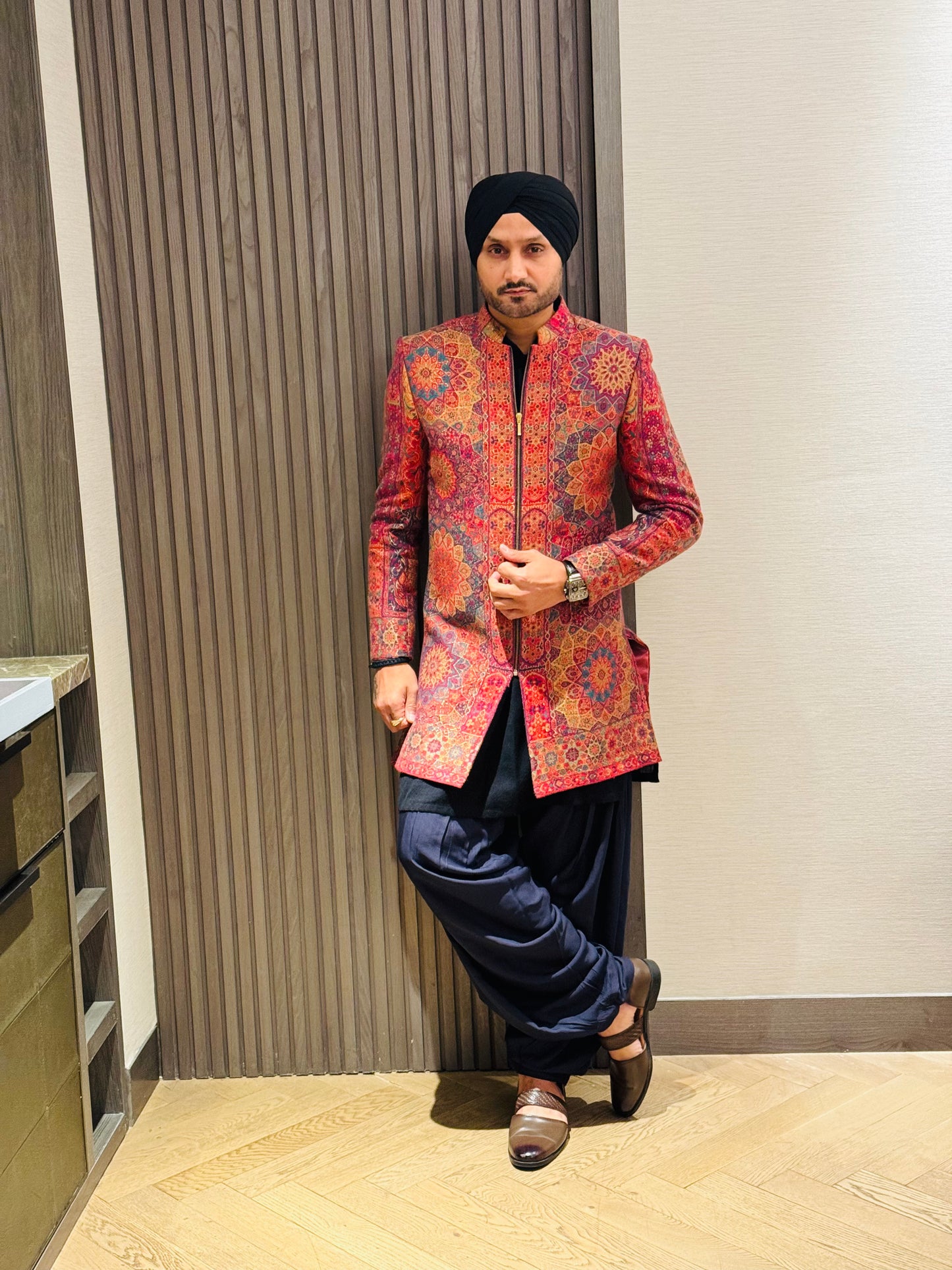 Harbhajan Singh in For Royal Multicolour Indo Western