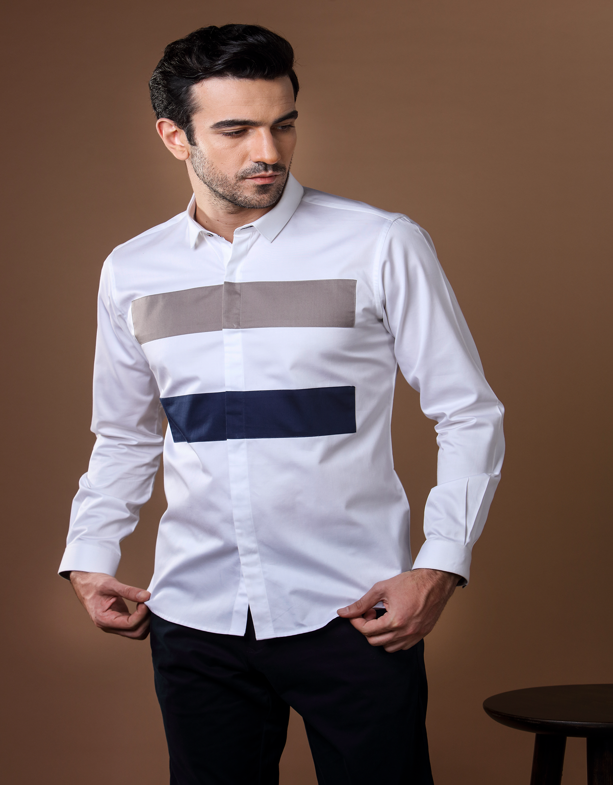 DOUBLE LAYERED WHITE SHIRT