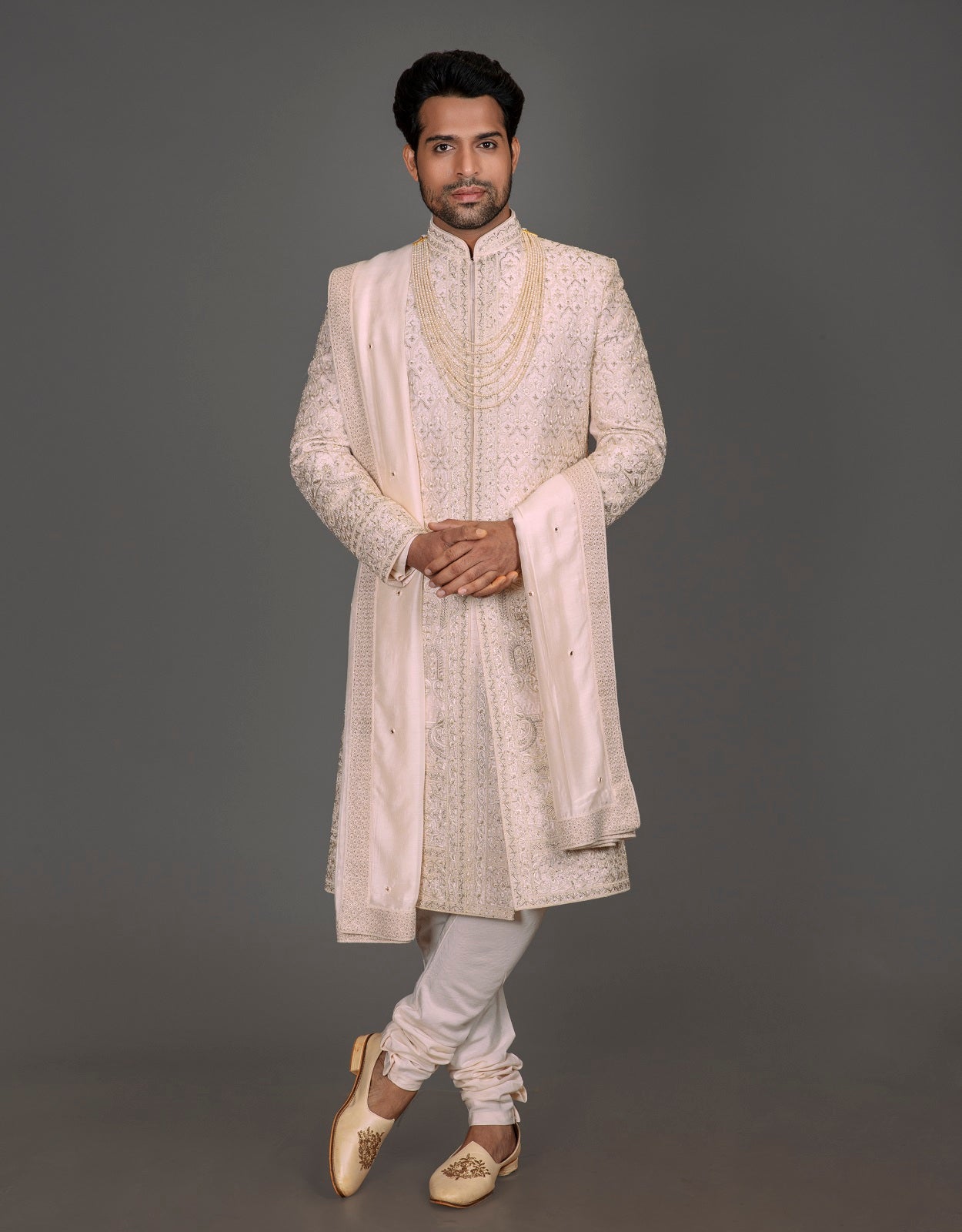 BABY PINK EMBROIDERED SHERWANI
