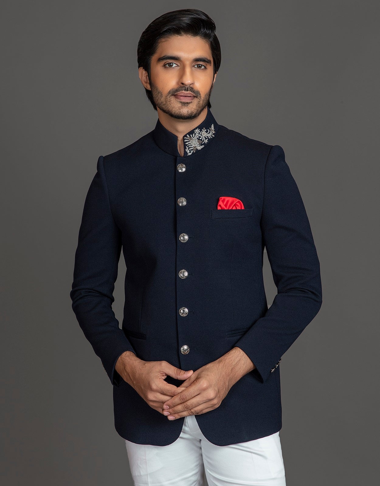 NAVY BLUE BANDHGALA