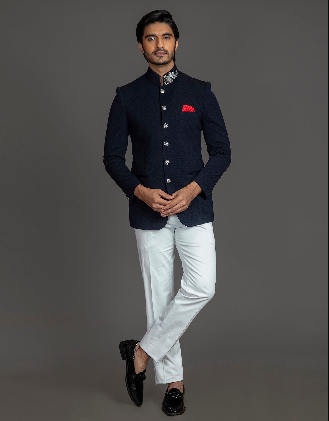 NAVY BLUE BANDHGALA