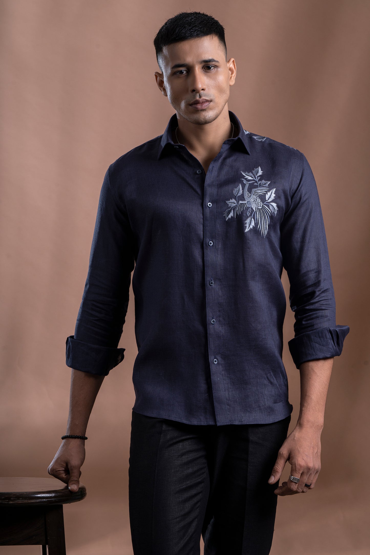 Floral Hand Embroidered Shirt