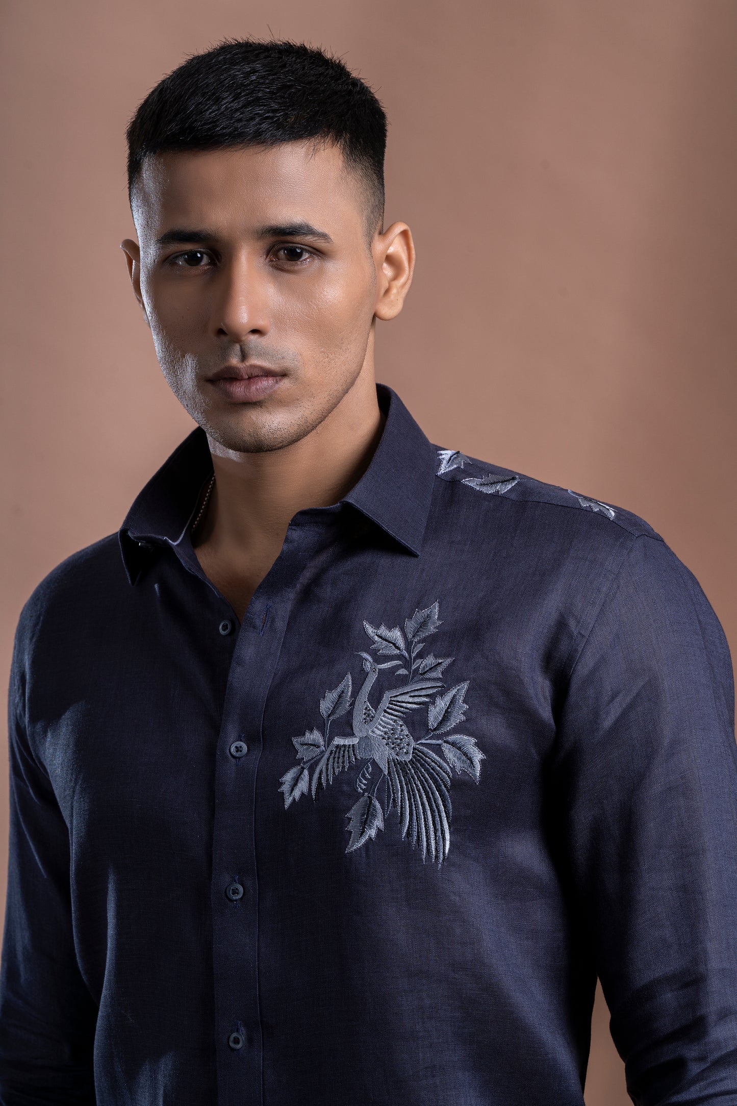 Floral Hand Embroidered Shirt