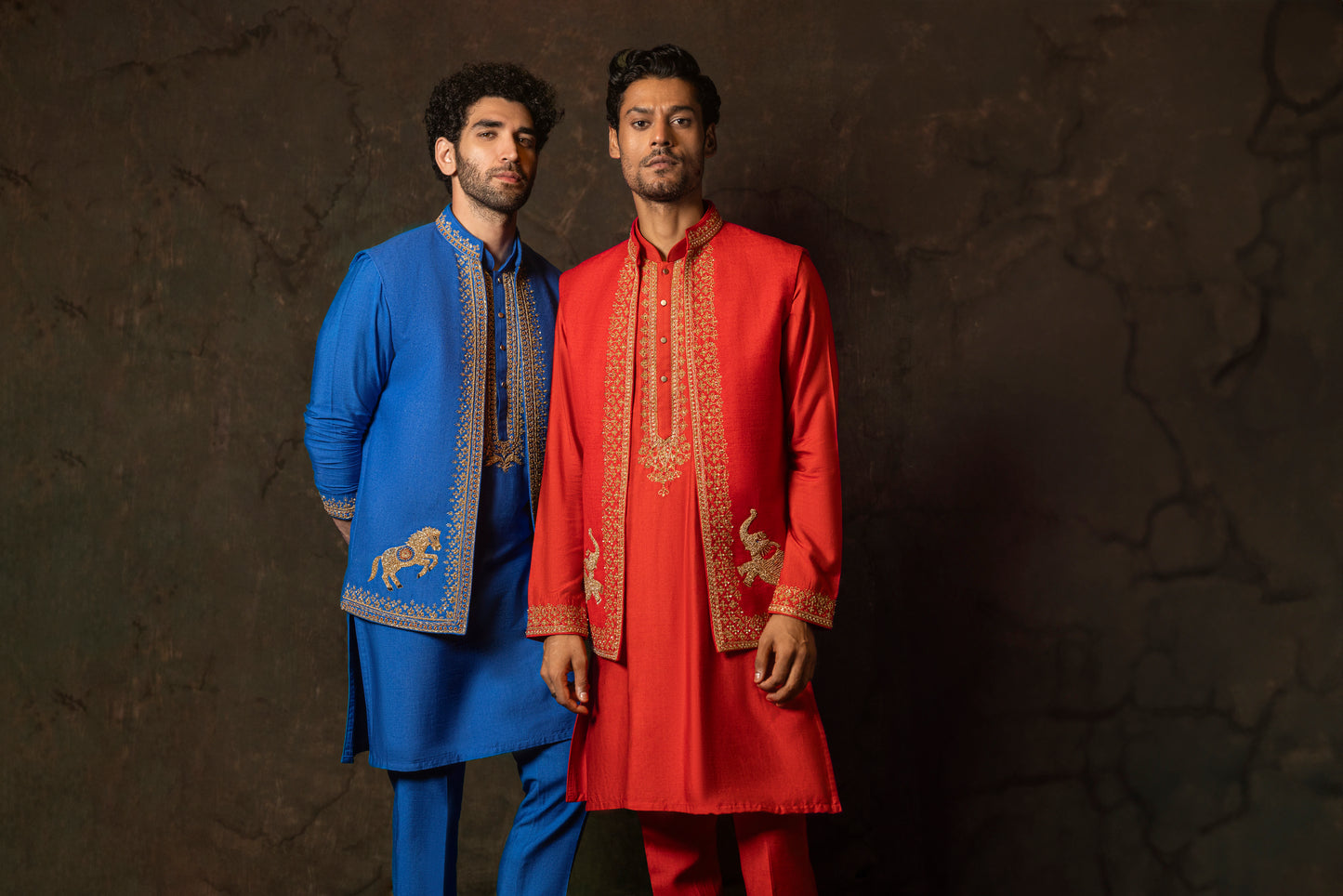 Passion Red Colour Matka Silk Bundi Set