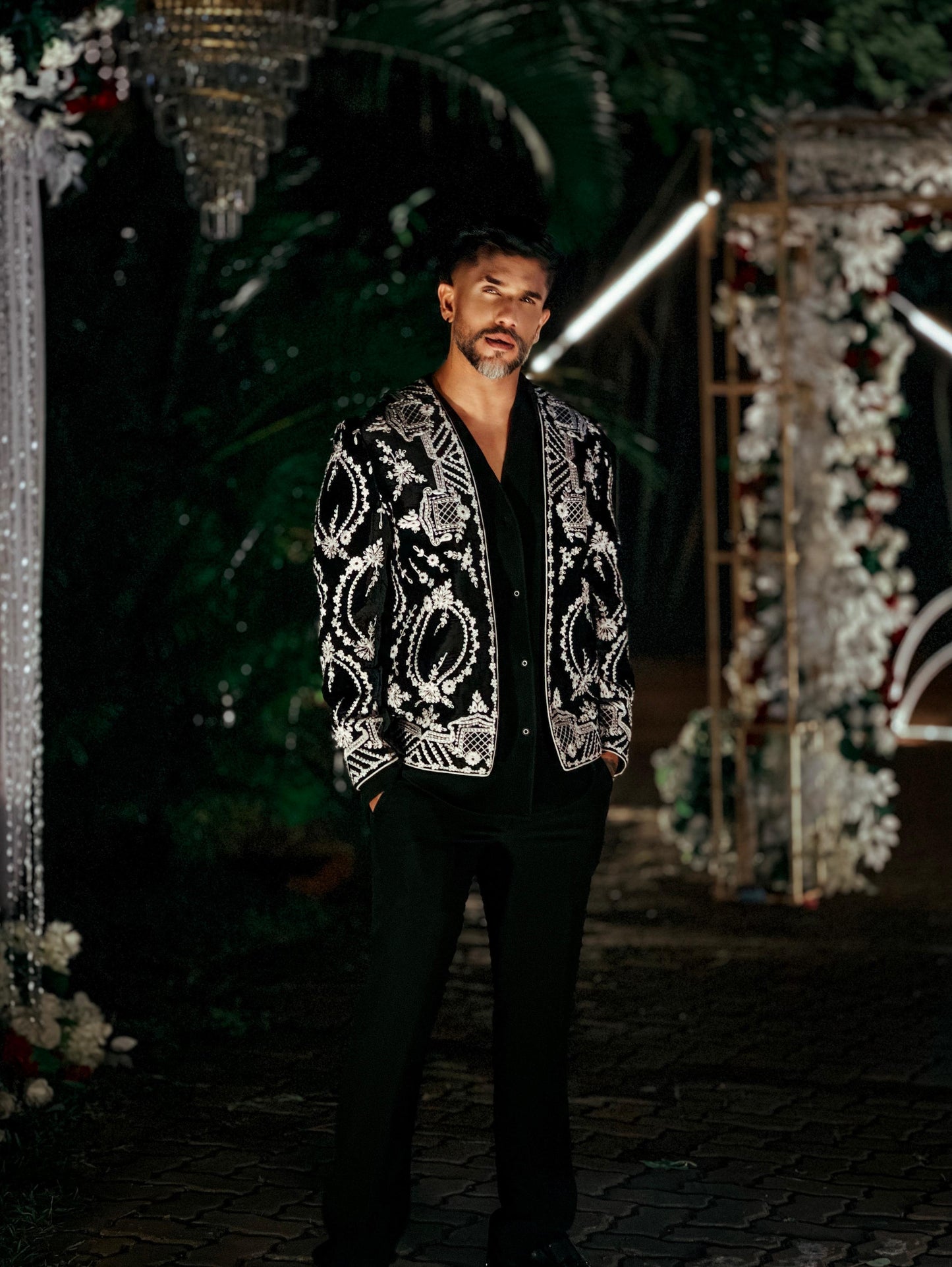 Suyyash Rai in Embroidered Crop Jacket Indo-Western with Shirt and Pant