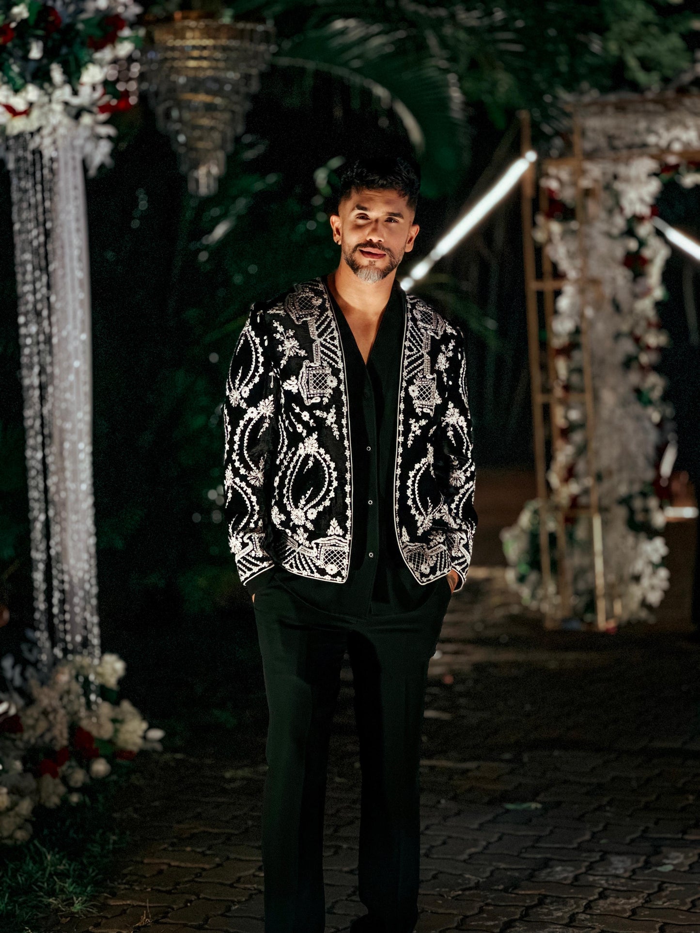 Suyyash Rai in Embroidered Crop Jacket Indo-Western with Shirt and Pant