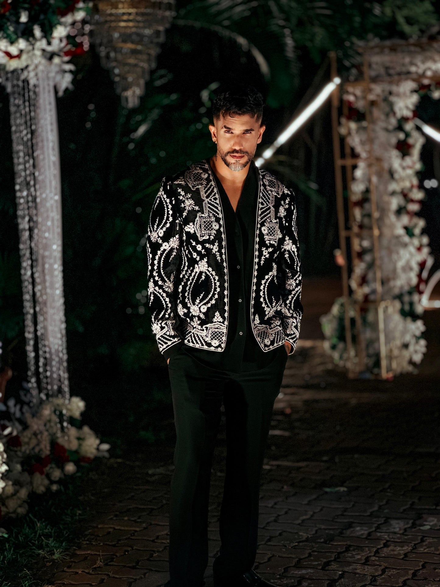 Suyyash Rai in Embroidered Crop Jacket Indo-Western with Shirt and Pant