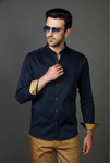 BLUE PLEETED SHIRT