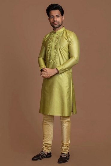 LEAF GREEN KURTA SET