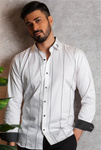 STRIPPED EMBRODERY SHIRT