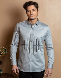 HORIZONTAL DIAMOND EMBROIDERED SHIRT