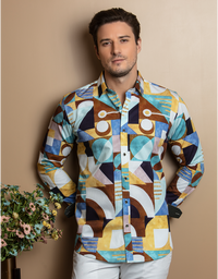 COLOURFUL GEOMETRY PRINT SHIRT