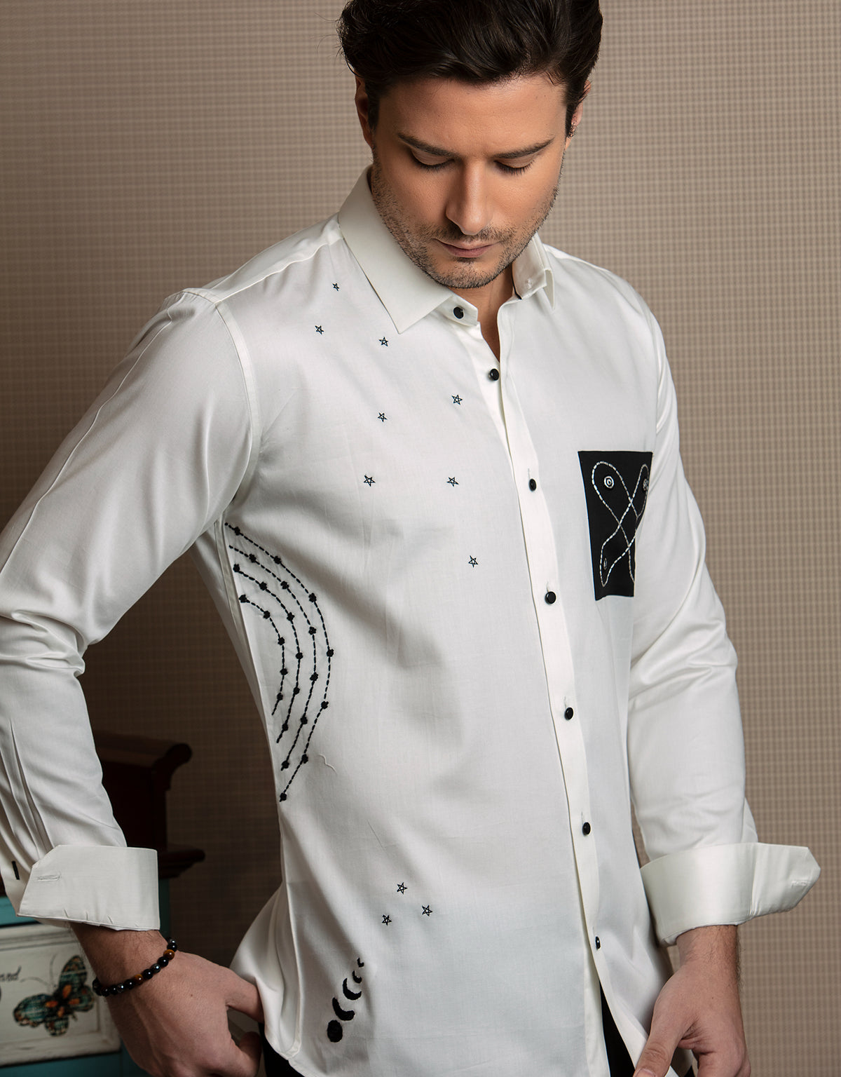 STARS OF GALAXY EMBROIDERED SHIRT
