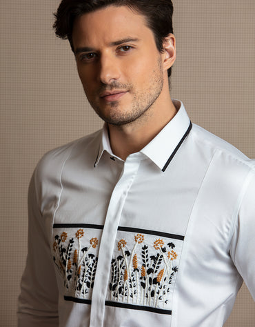 GLOWING FIELDS EMBROIDERED SHIRT