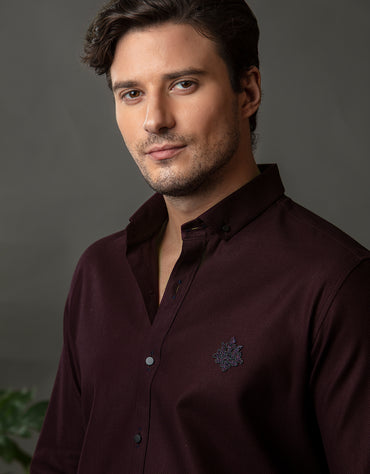 CLASSIC WINE  COLOUR  SHIRT