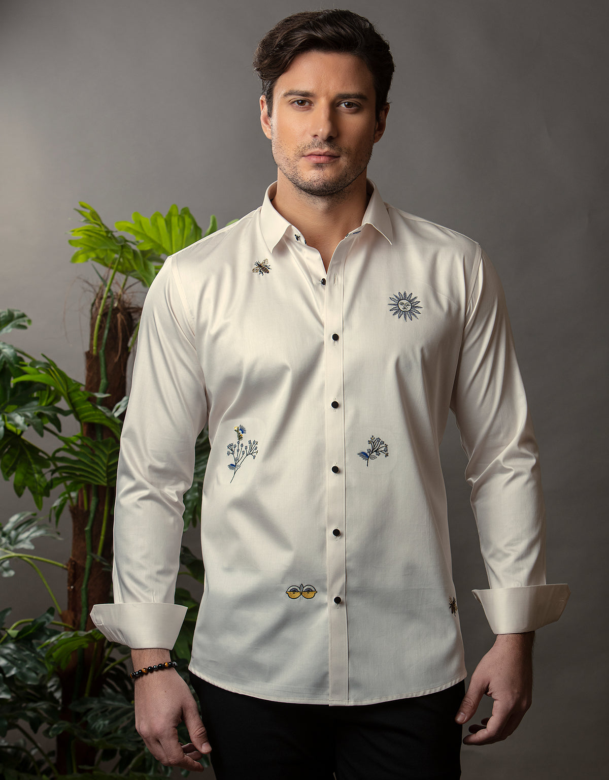 OBJECTS OF NATURE EMBROIDERED SHIRT