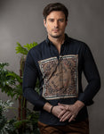 CHAIN PRINT PANEL SHIRT