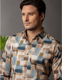 COLOURFUL RECTANGLES PRINT SHIRT