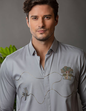 ROPES IN FIELD EMBROIDERED SHIRT