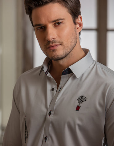 EVENING IN PARIS EMBROIDERED SHIRT