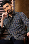 DIAMOND PATTERNED PRINT SHIRT