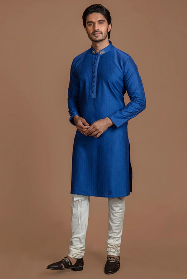 SELF PLEETED CLASSIC KURTA SET