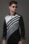 BLACK AND WHITE STRIPPED SHIRT