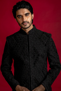 BLACK VELVET APPLIQUE INDOWESTERN