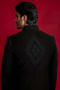 BLACK VELVET APPLIQUE INDOWESTERN