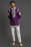PURPLE SHORT KURTA SET