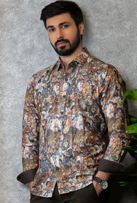 HUMAN FACES PRINT SHIRT