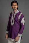 PURPLE SHORT KURTA SET
