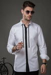 WHITE EMBROIDERED SHIRT
