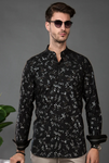BLACK SILVER PRINTED SHIRT