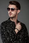 BLACK SILVER PRINTED SHIRT