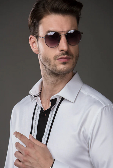 WHITE EMBROIDERED SHIRT