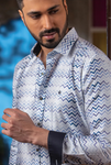 BLUE WAVES PRINT SHIRT