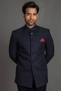 SELF TEXTURED EMBROIDERY BANDHGALA
