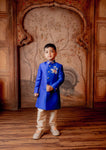 ROYALE BLUE SILK INDO WESTERN