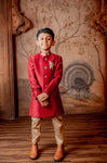 RED SILK INDO WESTERN