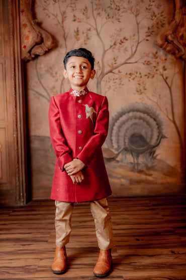 RED SILK INDO WESTERN