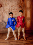 ROYALE BLUE SILK INDO WESTERN